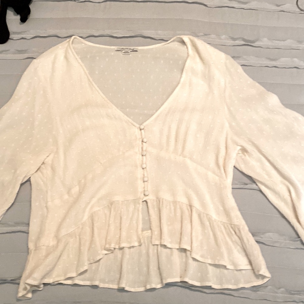 American Eagle Boho Button Flory blouse size Large